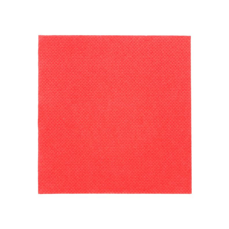 SERVIETTE DOUBLE POINT ROUGE