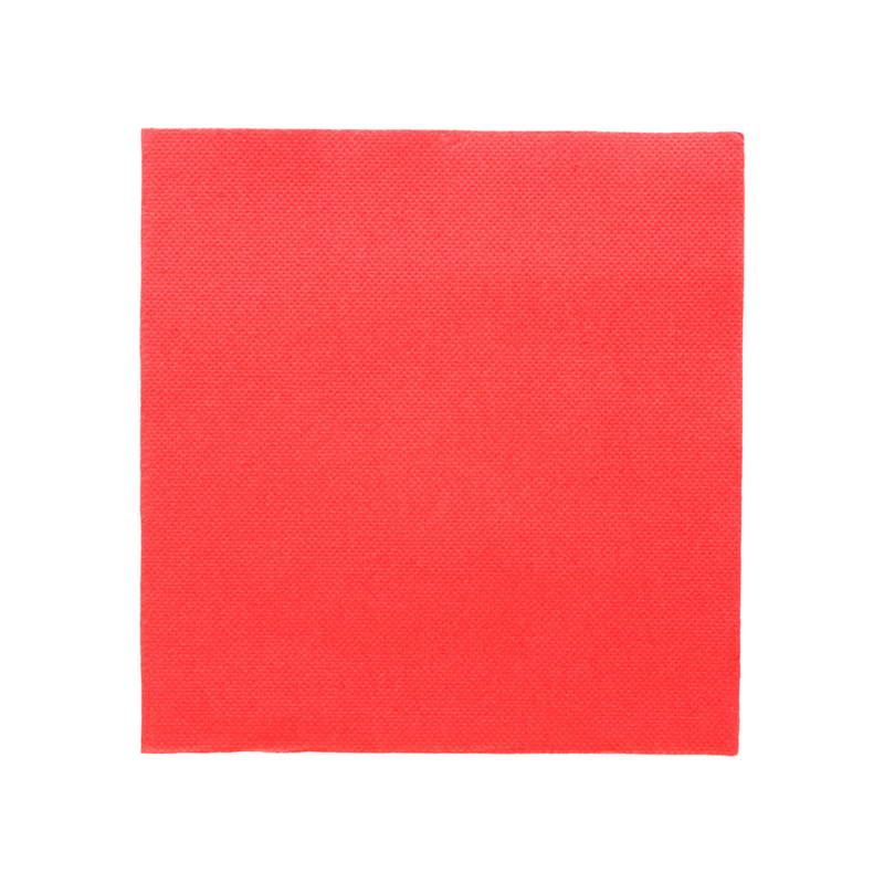 SERVIETTES DOUBLE POINT ROUGE